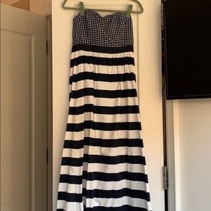 Vineyard Vines Navy + White Maxi Dress NWT Sz 6